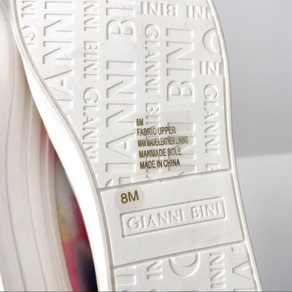 Gianni Binni Platform Lace Up Sneakers Tie Dye Multi Color 8M